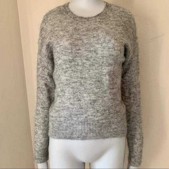 & OTHER STORIES Mohair Wool Blend Crewneck Sweater Gray XS - Picture 3 of 14